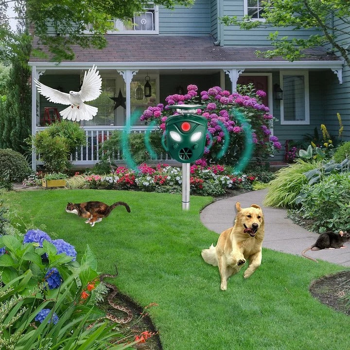 360° Solar Ultrasonic Animal Deterrent — Eco-Friendly Outdoor Pest Repeller