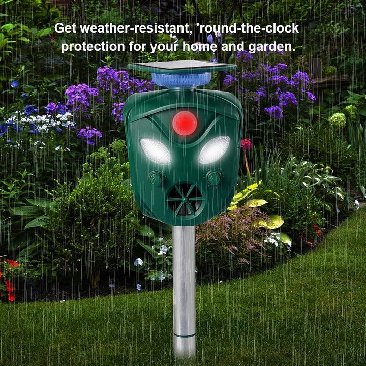 360° Solar Ultrasonic Animal Deterrent — Eco-Friendly Outdoor Pest Repeller