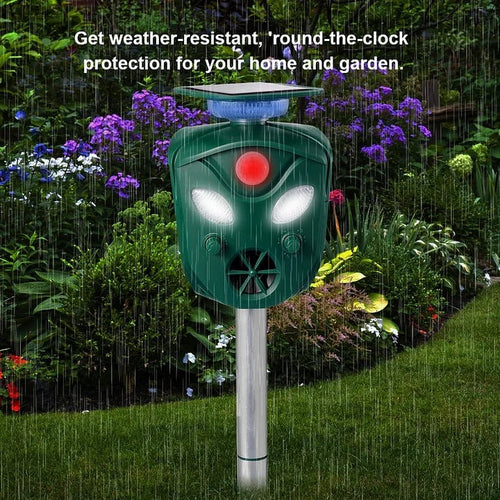 360° Solar Ultrasonic Animal Deterrent — Eco-Friendly Outdoor Pest Repeller
