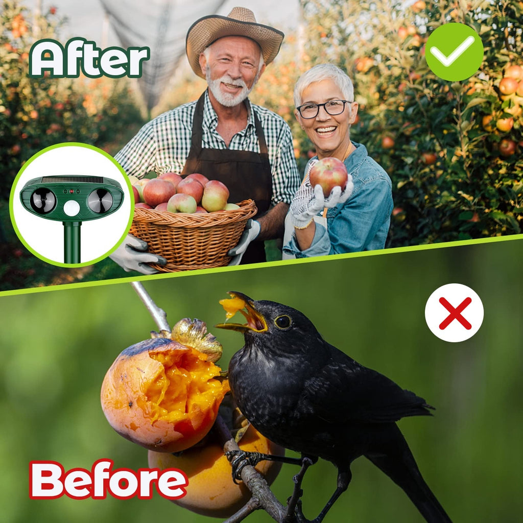 Ultrasonic Woodpecker Deterrent - Humane, Effective Bird Repellent for Wood Surfaces