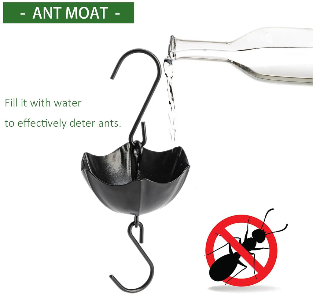 Floral Glass Hummingbird Feeder with Ant Moat