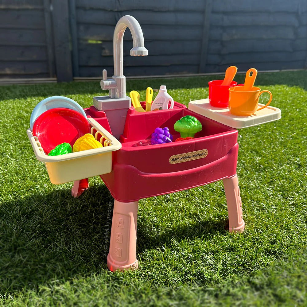 Kids' Indoor/Outdoor Standing Sink - Durable, Easy-Access Handwashing Station