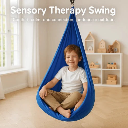 Calming Sensory Therapy Swing for Autism — Indoor & Outdoor Hammock