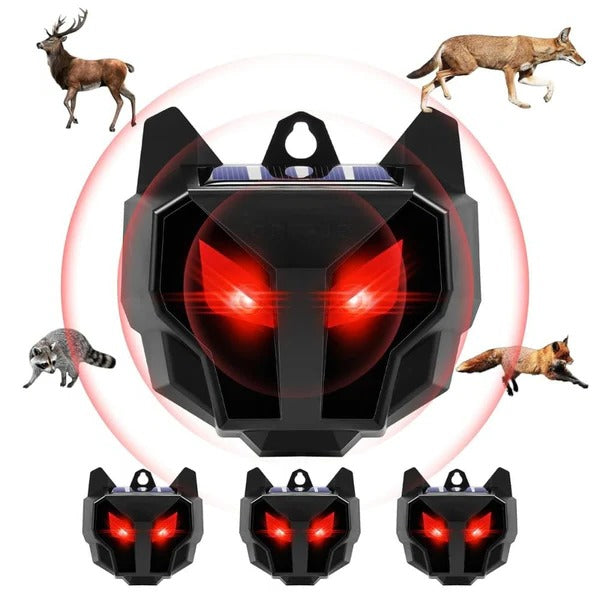 2-Pack Solar-Powered Outdoor Nocturnal Animal Repellers