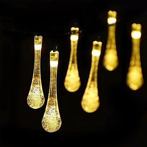 Solar-Powered LED String Lights, 15.7 ft, 20 LEDs
