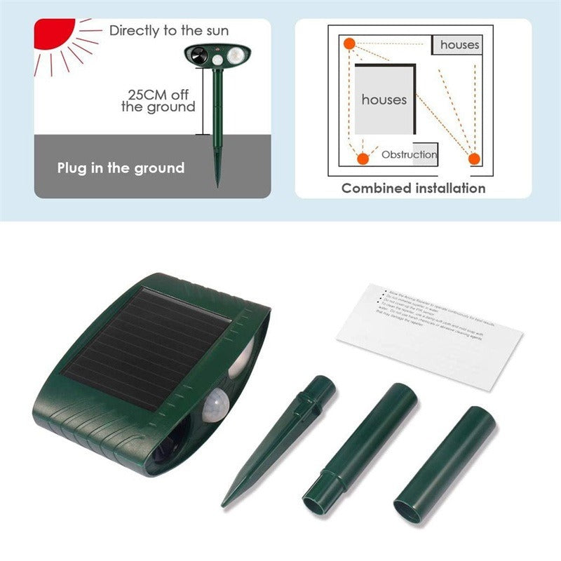Solar-Powered Ultrasonic Animal Deterrent