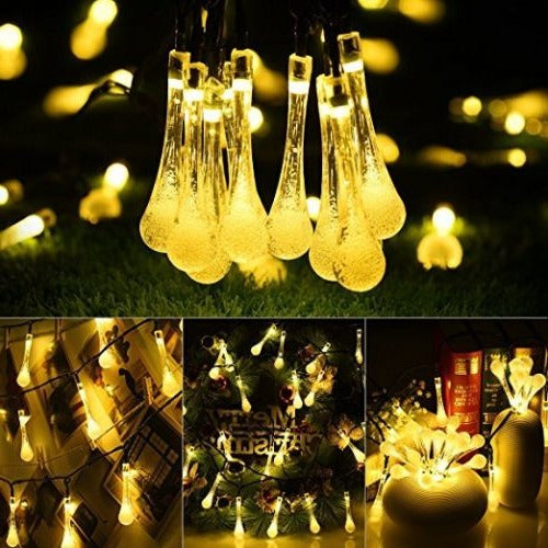 Solar-Powered LED String Lights, 15.7 ft, 20 LEDs