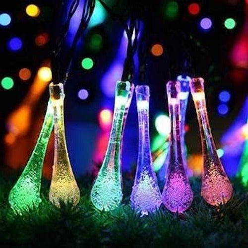 Solar-Powered LED String Lights, 15.7 ft, 20 LEDs