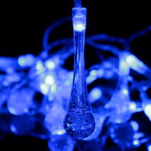 Solar-Powered LED String Lights, 15.7 ft, 20 LEDs