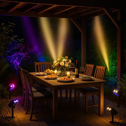 Solar LED Multi-Zoom Spotlight with Adjustable Zoom