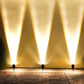 Waterproof Solar LED Spotlight with Multi-Zoom Adjustable Focus and RGB Landscape Lighting
