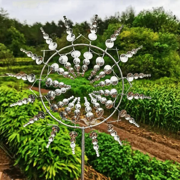 Dual-Motion Metal Garden Windmill - Decorative Wind Spinner for Unique Outdoor Decor & The Perfect Gift