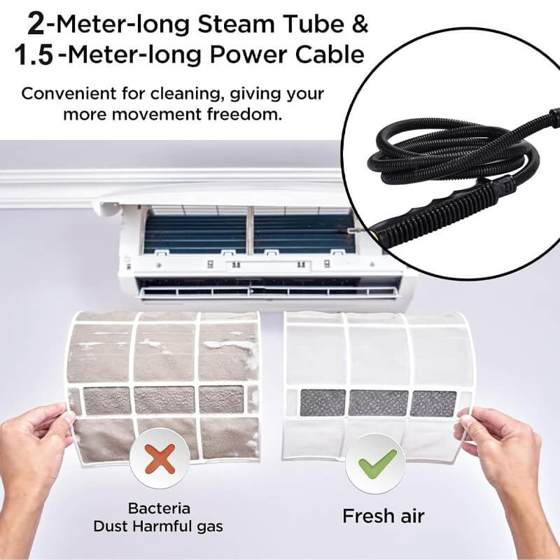 Powerful 2500W High-Pressure Steam Cleaner with Gloves Included