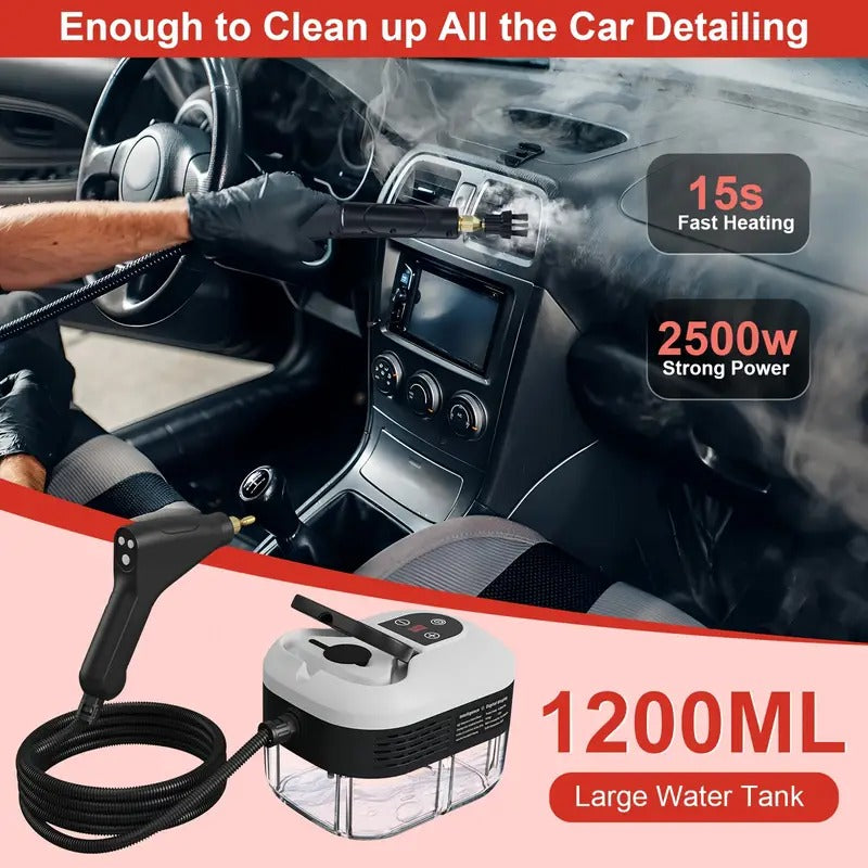 Powerful 2500W High-Pressure Steam Cleaner with Gloves Included