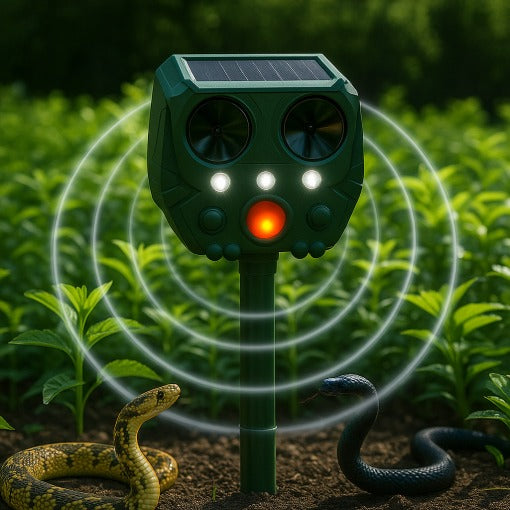 Solar-Powered Ultrasonic Snake Repeller