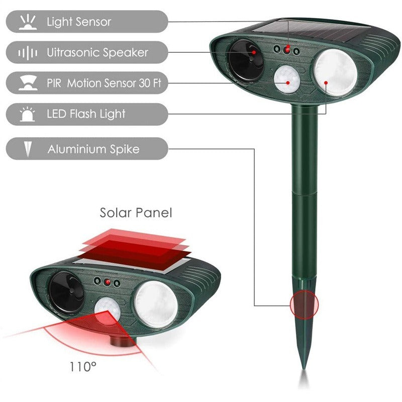 Solar-Powered Ultrasonic Animal Deterrent
