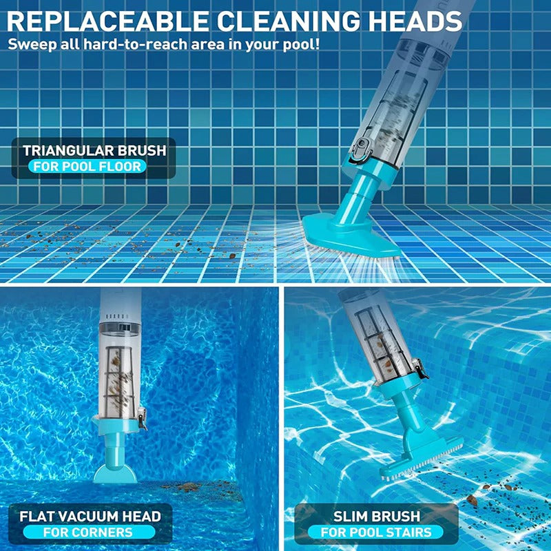 Rechargeable Cordless 3-in-1 Pool Vacuum Cleaner