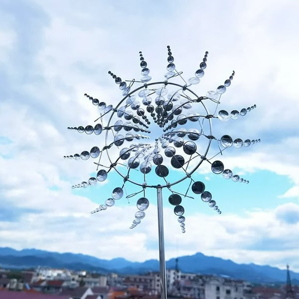 Dual-Motion Metal Garden Windmill - Decorative Wind Spinner for Unique Outdoor Decor & The Perfect Gift