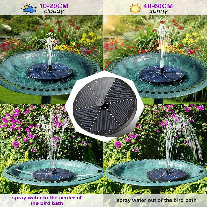 60-LED Solar Fountain – Illuminate Your Garden with a Stunning Water Feature