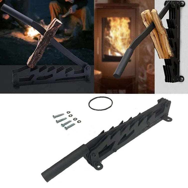 Wall-Mounted Firewood Kindling Splitter - Easy, Safe, Effortless Kindling Prep