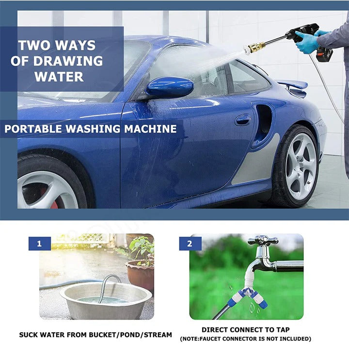 Cordless High-Pressure Washer with Dual Batteries – Powerful, Portable Cleaning Anywhere