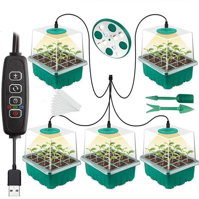 Indoor Household Nursery Pot with Built-In Grow Light — Seed Starter Tray for Healthy, Fast Seedling Growth