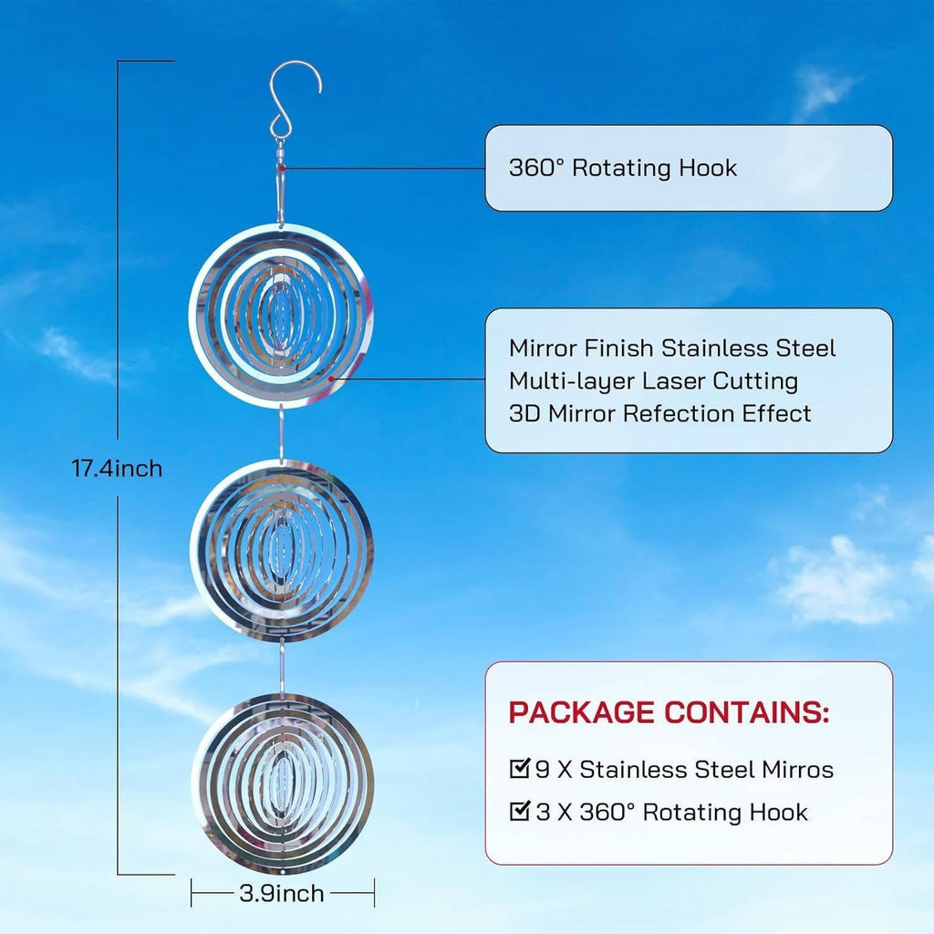 Outdoor Bird Deterrent Scare Device - Humane, Effective Bird Control for Garden & Patio