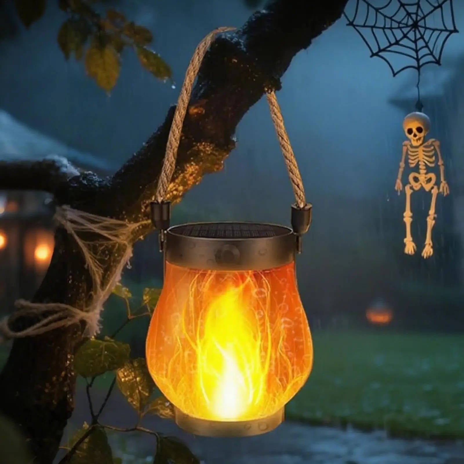 Solar-Powered Flame Lanterns for Outdoor Porch Lighting