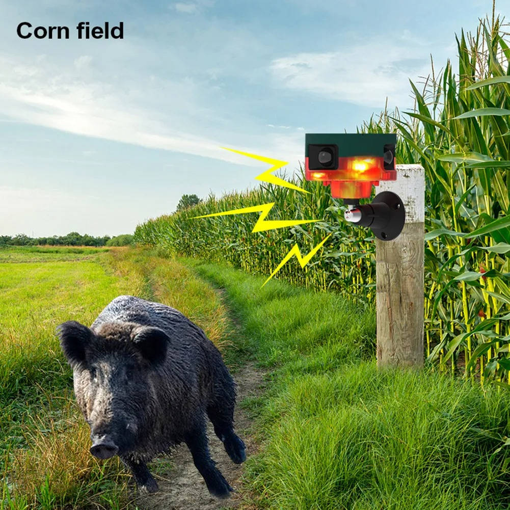 360-Degree Solar-Powered Animal Repeller for Pigeons, Birds, Wild Boar, Rabbits, and Deer