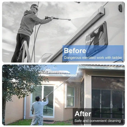 4,000 PSI Telescoping Power Washer Extension Wand for Gutter, Roof Drainage & Wall Cleaning