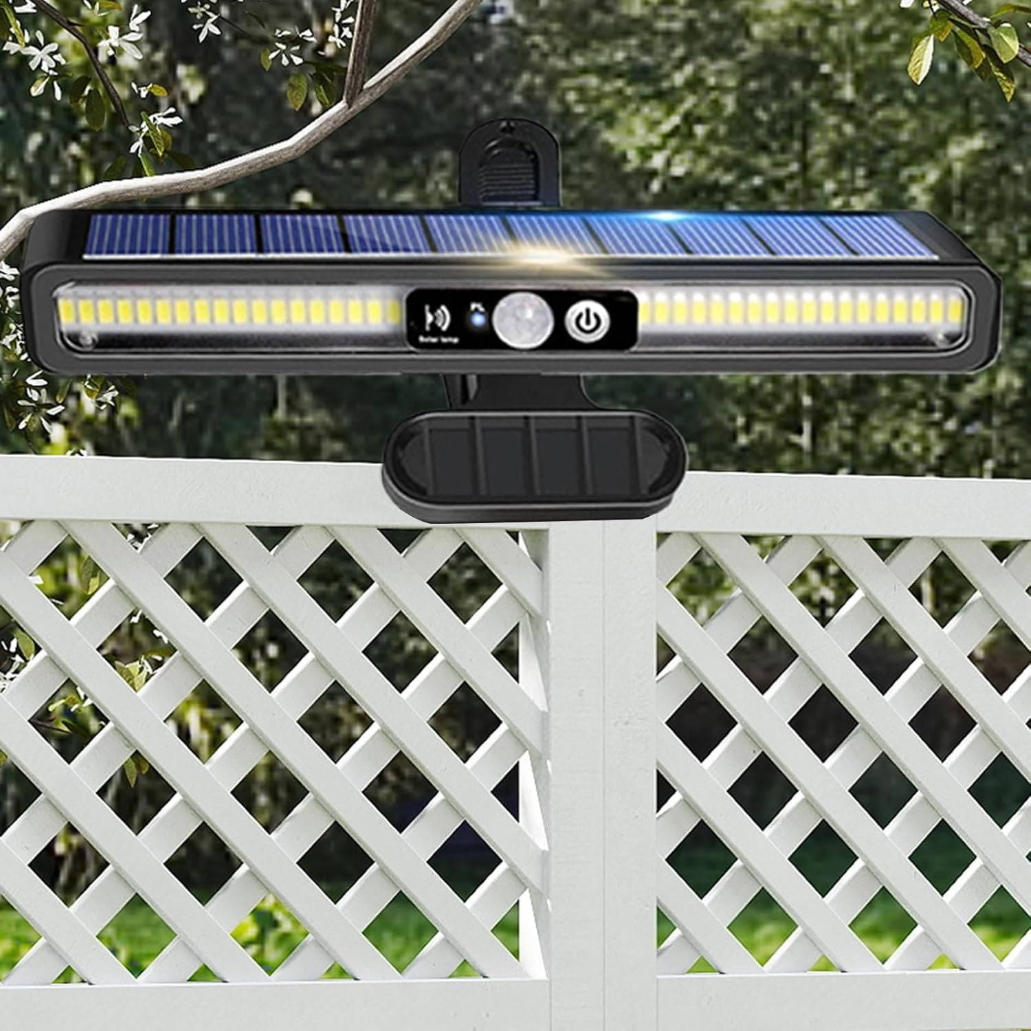 2-Pack Portable Solar Fence Lights