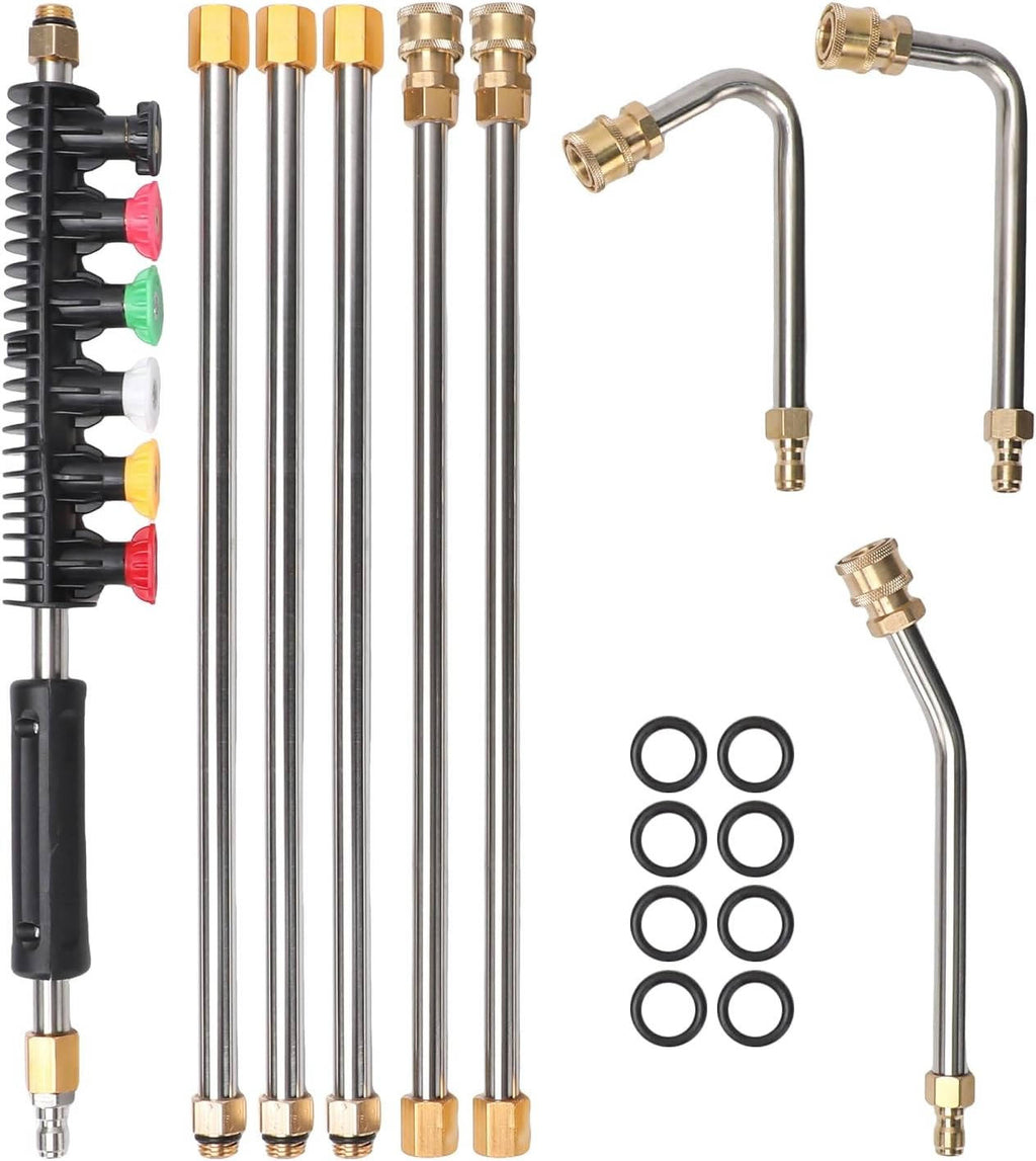 4,000 PSI Telescoping Power Washer Extension Wand for Gutter, Roof Drainage & Wall Cleaning