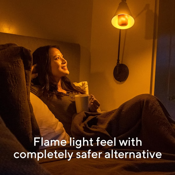LED Flame-Effect Light Bulb with Realistic Fire Flicker for Cozy Ambience
