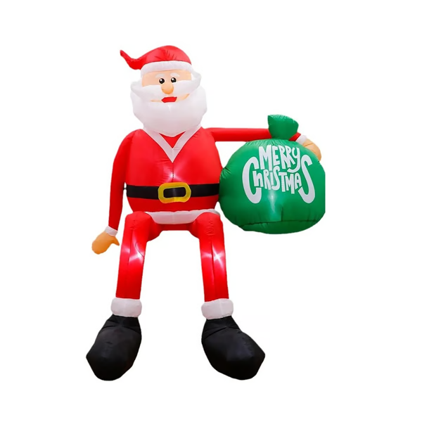 Giant 8-Foot LED Climbing Santa Inflatable – Premium Outdoor Christmas Decor