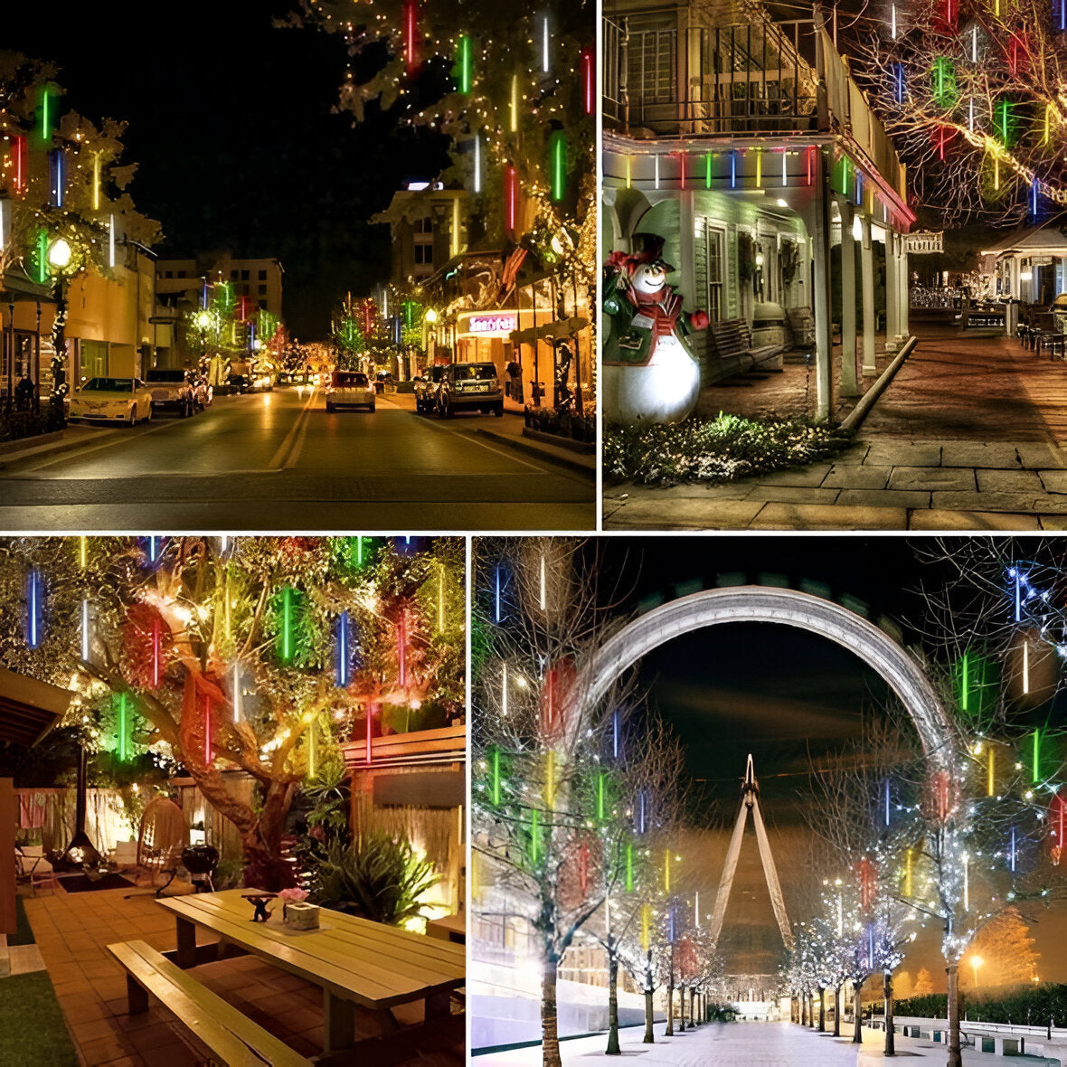 Snowfall Garland Lights – 8-Count Set for a Magical Winter Glow