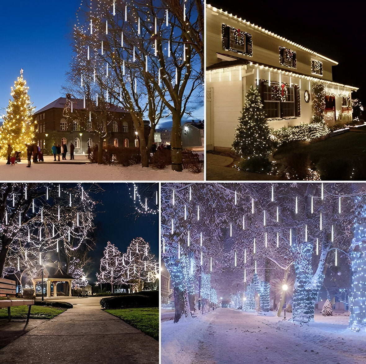 Snowfall Garland Lights – 8-Count Set for a Magical Winter Glow