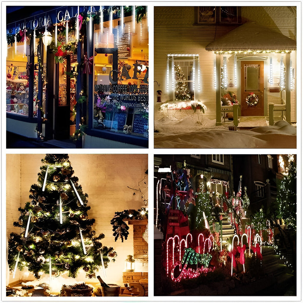 Snowfall Garland Lights – 8-Count Set for a Magical Winter Glow