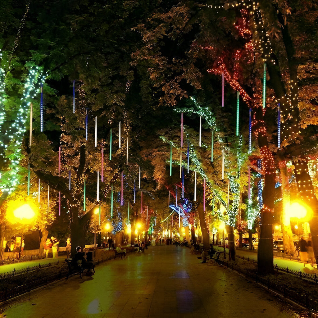 Snowfall Garland Lights – 8-Count Set for a Magical Winter Glow