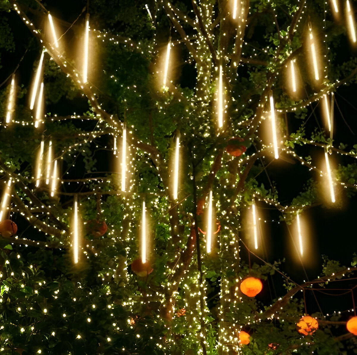 Snowfall Garland Lights – 8-Count Set for a Magical Winter Glow