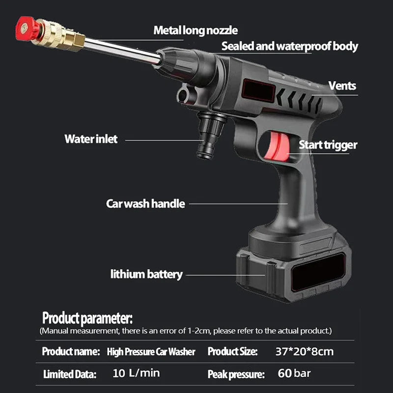 Professional-Grade High-Pressure Water Gun for Effortless Car Washing