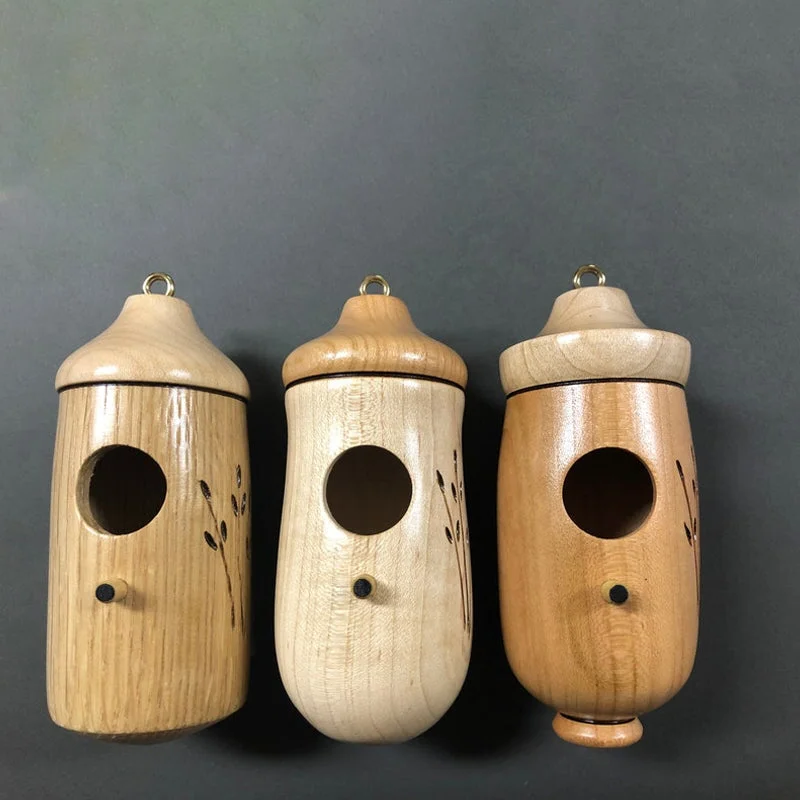 Handcrafted Wooden Hummingbird House - A Charming Gift for Nature Lovers