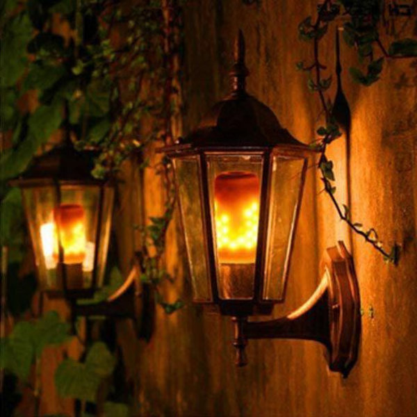 LED Flame-Effect Light Bulb with Realistic Fire Flicker for Cozy Ambience