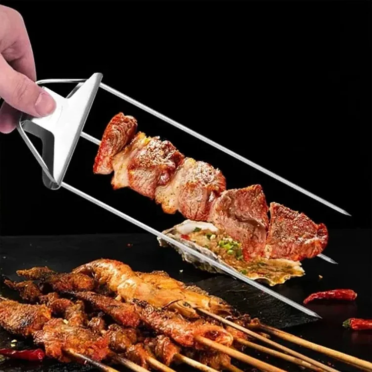 Premium Three-Prong Grill Skewers Set