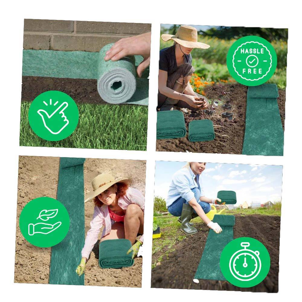 Fast-Acting Green Grass Seed Mat for Quick Lawn Repair