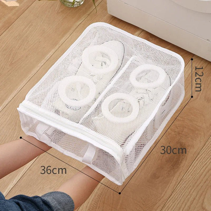 Durable Reusable Zippered Shoe Laundry Bag – Machine-Wash Safe for Sneakers & Tennis Shoes, Perfect Dirt-Free Shine Cleaning Kit