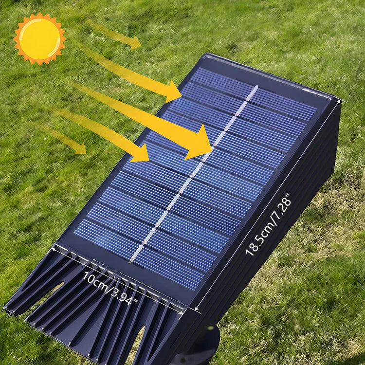 Waterproof Solar LED Spotlight with Multi-Zoom Adjustable Focus and RGB Landscape Lighting